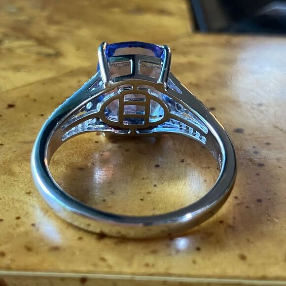 Color Changing Fluorite Tanzanite Sterling Silver Ring Size 10 - Picture 6 of 11